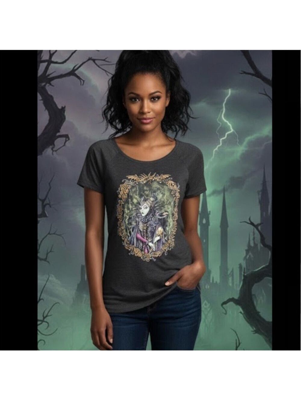 Disney Wonderground Gallery Maleficent Shirt - Size Medium